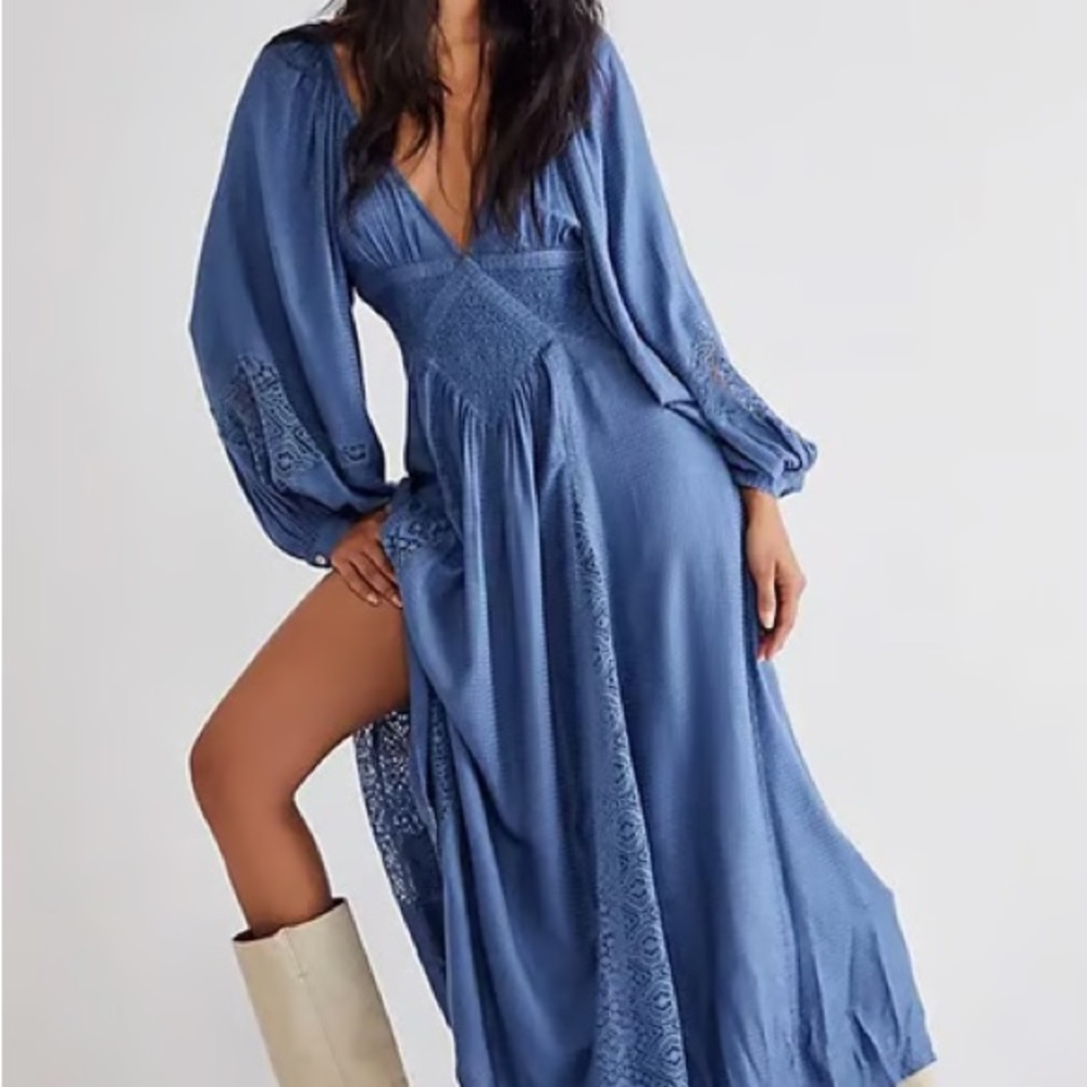 Free People Blue Maxi Dress